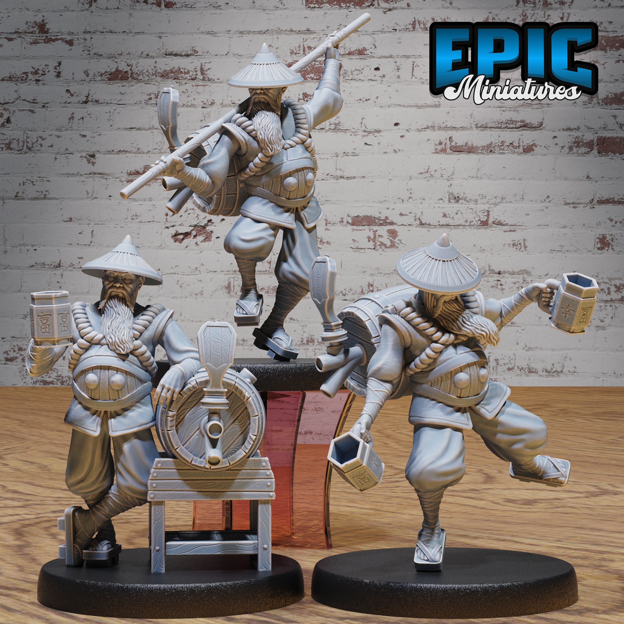 Drunk Master Set / Martial Arts Warrior / Shaolin Fighter / Chinese Folk / Kung Fu Lord / Ancient Temple Guard / Human Monk / Mystical Eastern Humanoid / Iron Fist Encounter